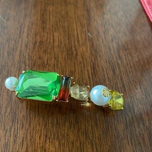 Tory Burch Green and Gold Hair Clip